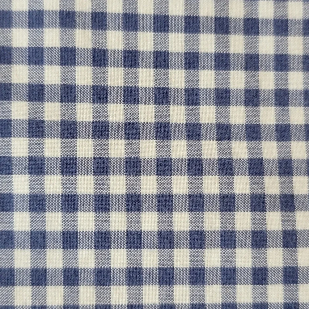 Pottery Barn Kids Blue Gingham Reversible Cotton Duvet Cover Full Queen Portugal